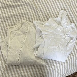 H&M White tee and Copper Key cream tee bundle